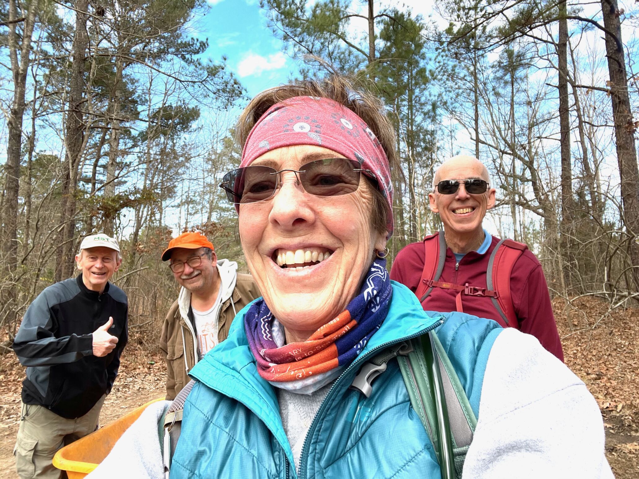 Jerry Barker, John Pepin, Joanne Perri and Bill Meador on the MST © Joanne Perri