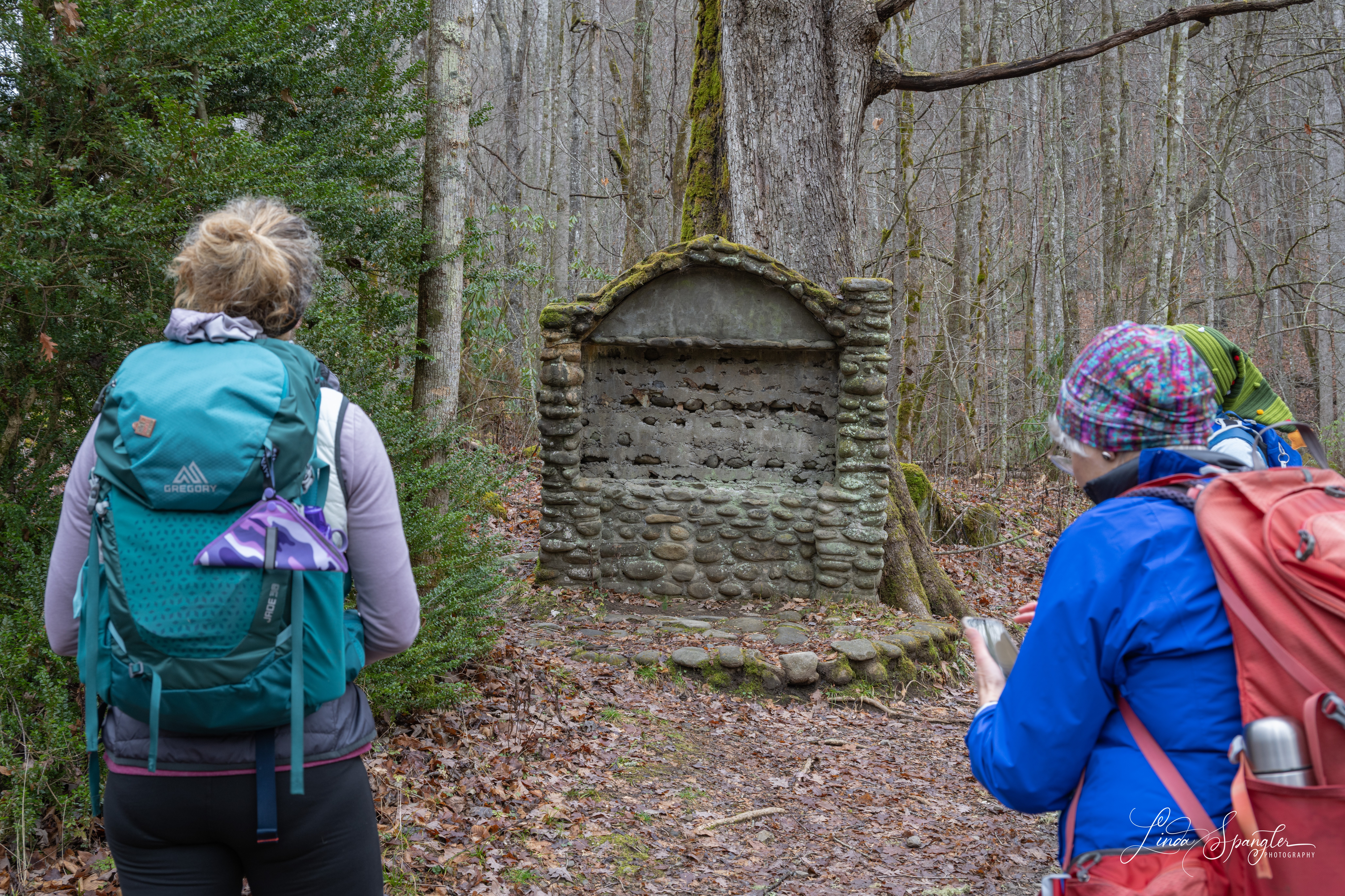 sign at CCC camp along Kephart Prong Trail