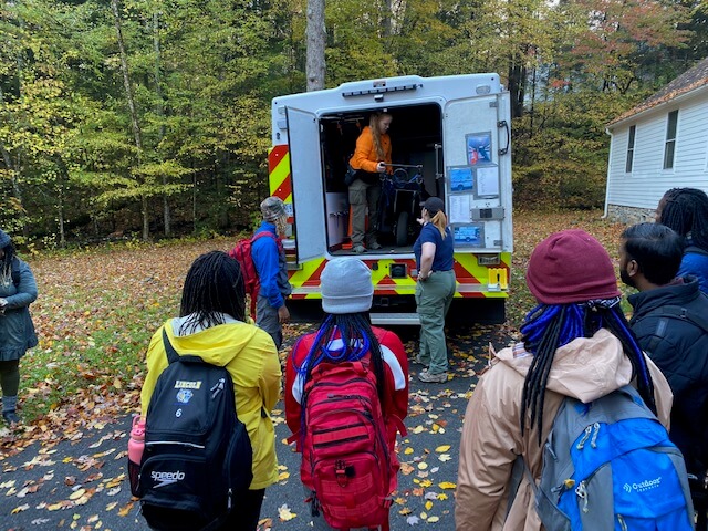 Tuskegee University students with GSMNP emergency crew